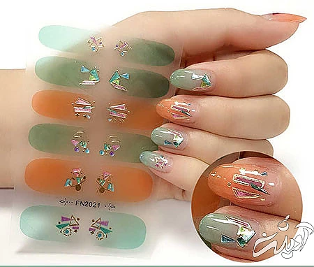 طرز استفاده از لنز ناخن در خانه, لنز ناخن, برچسب ناخن